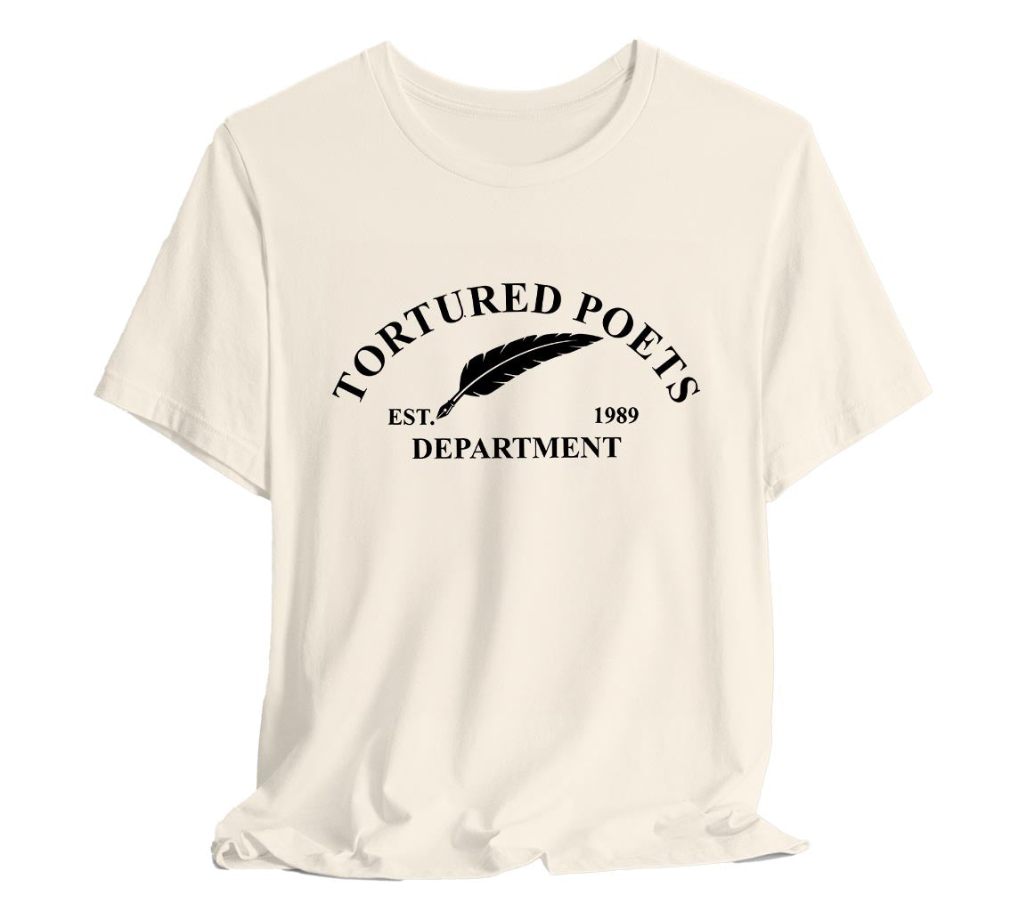 The Tortured Poets Department - Est. 1989 T-Shirt | TTPD T-Shirt Est. 1989 | Taylor Swift Inspired T-Shirts Commemorating New Album Release, Taylor Swift T-Shirt, The Tortured Poets Department Merch, TTPD Shirt, Swiftie Merch, New Album Merch, Taylor Swift Fan Gift, History Shirt, Music Lover Shirt, Feather Quill Tee, Bella Canvas 3001 t-shirt