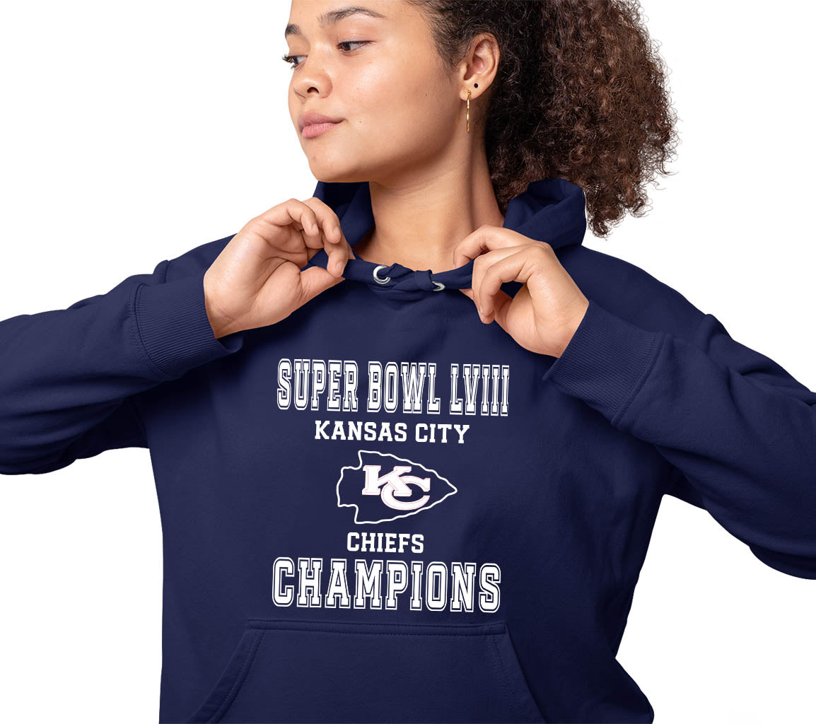 KC Chiefs Super Bowl Champions Hoodie | Celebrating KC Win Of Super Bowl LVIII with this Awesome Hoodie