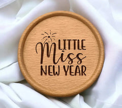 Little Miss New Year SVG with Fireworks SVG