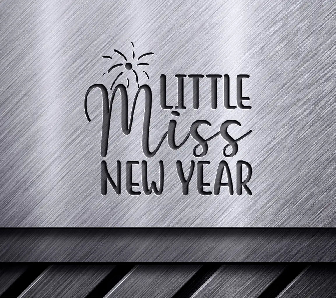 Little Miss New Year SVG with Fireworks SVG