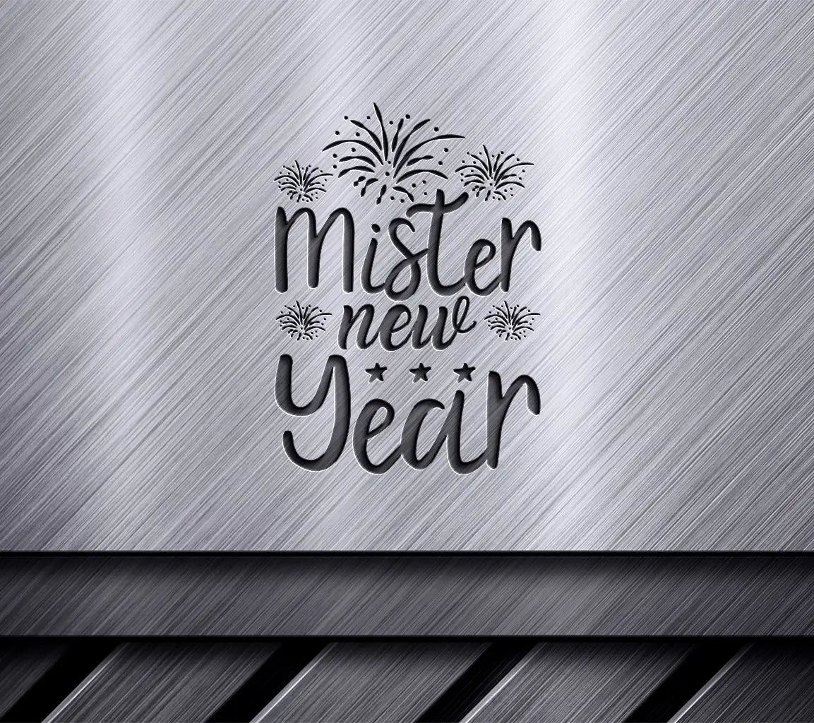 Mister New Year SVG with Fireworks SVG