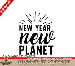 New Year New Planet -  Design SVG SVG