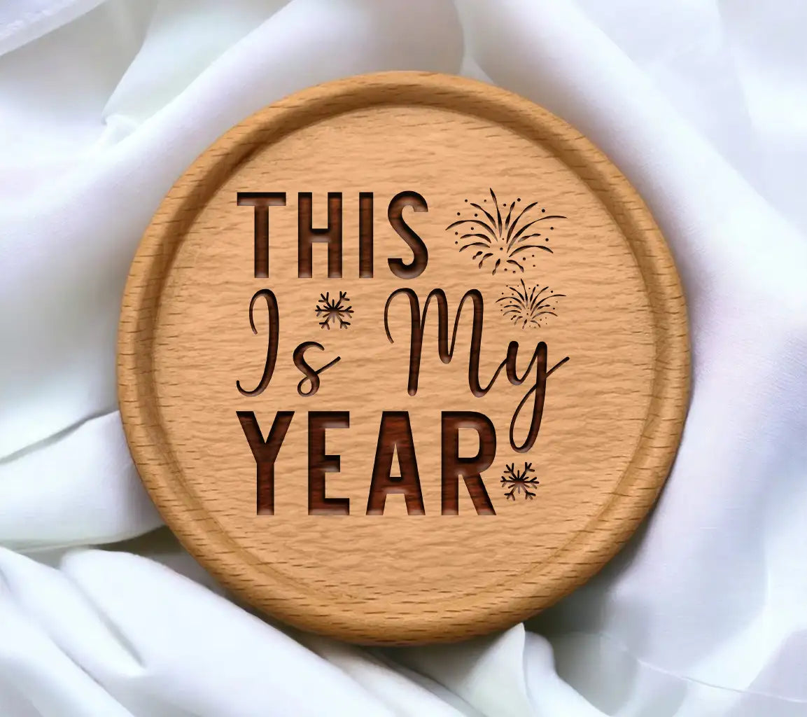 This Is My Year SVG with Fireworks & Snowflakes - New Year Design SVG