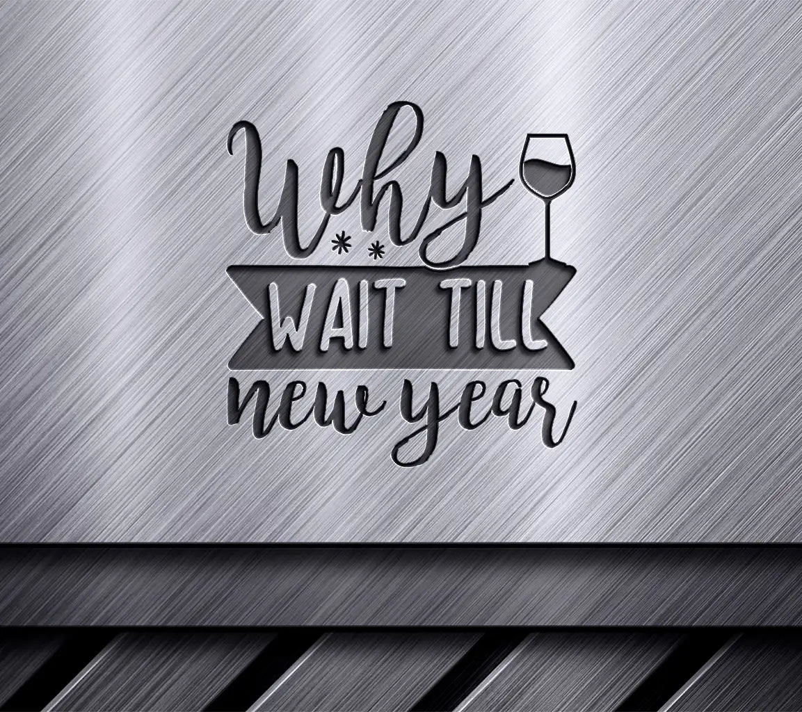 New Years Eve Wine Glass SVG Design SVG