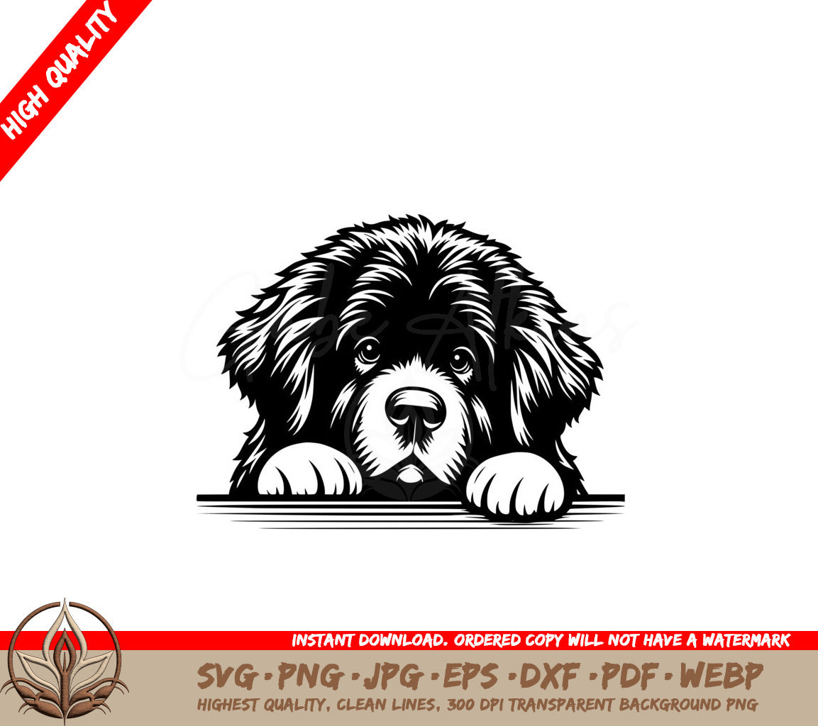 Newfoundland Peek Pooch SVG