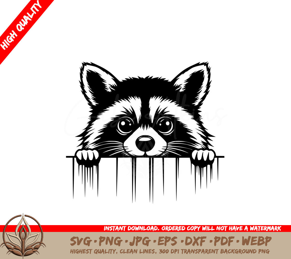 Nosy Raccoon SVG Digital Product - Multiple File Formats