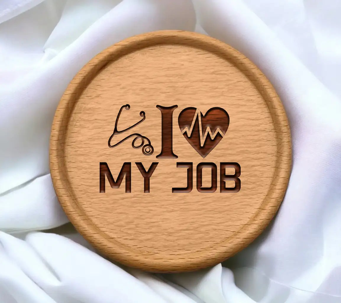 I Love My Job Nurse SVG -  Design with Heart & Stethoscope SVG