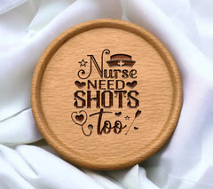 Nurse Need Shots Too SVG Design - Funny Medical Illustration SVG