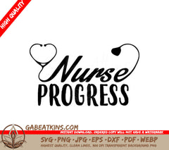 Nurse in Progress SVG Design - Stethoscope & Heart SVG