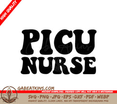  PICU Nurse SVG Design Design SVG