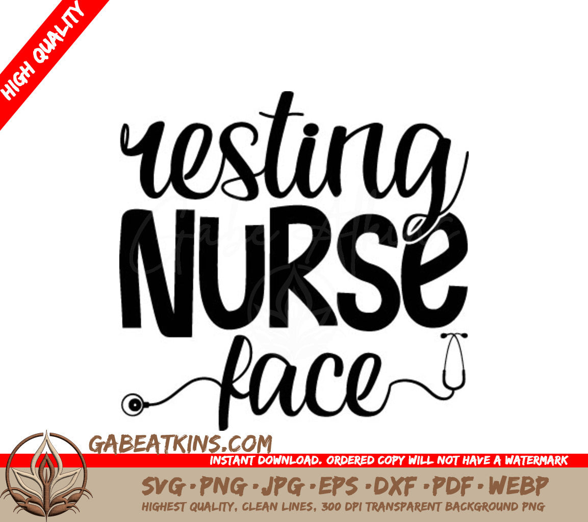  Resting Nurse Face SVG Design SVG