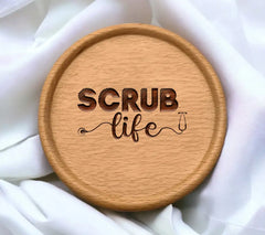  Nurse Scrub Life SVG Design with Stethoscope SVG