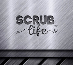  Nurse Scrub Life SVG Design with Stethoscope SVG