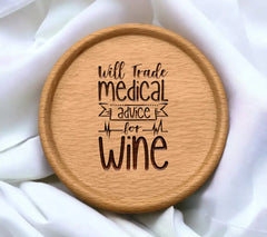 Nurse Will Trade Medical Advice For Wine SVG SVG