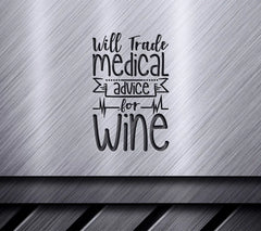 Nurse Will Trade Medical Advice For Wine SVG SVG