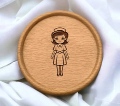 Nurse Excellence SVG  Girl in Dress & Hat SVG