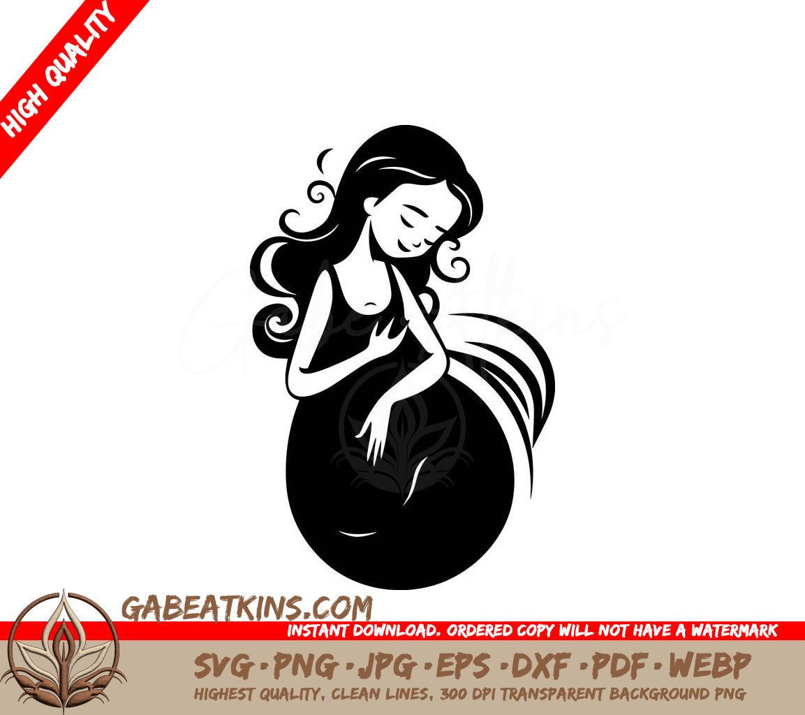  Pregnant Woman SVG - Divine Expectancy Design Design SVG