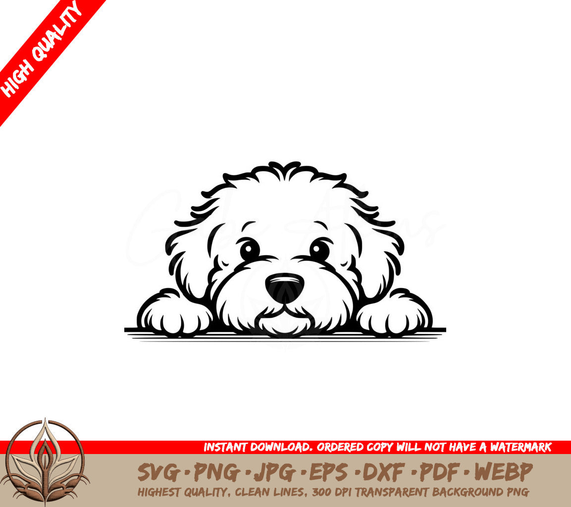 Old English Sheepdog Peek SVG - Digital File in Multiple Formats