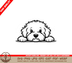 Old English Sheepdog Peek SVG - Digital File in Multiple Formats