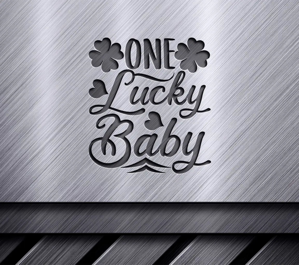 One Lucky Baby Green Sign SVG Cut File SVG