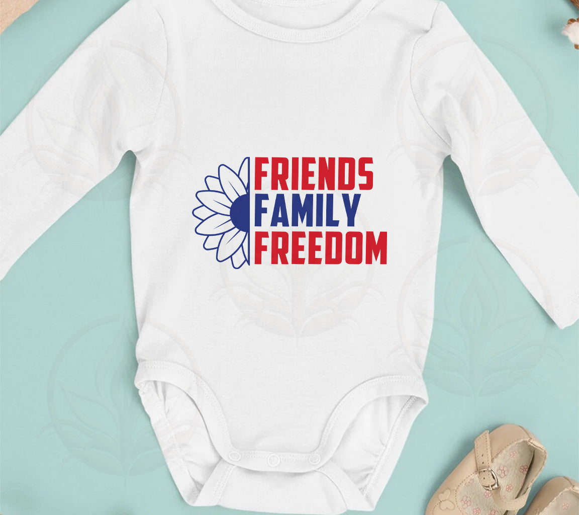 Friends and Family Freedom SVG - Perfect Crafting File for 4th of July | Family Freedom SVG - Perfect Crafting File