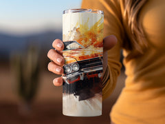 Orange Chevelle SS Watercolor Splash Tumbler Wrap | 20oz Tumbler Wrap Sublimation Design PNG - Gabe Atkins Designs