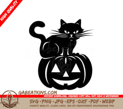 Halloween Black Cat & Pumpkin SVG Bundle - Owl, Cat, & More Animal Designs SVG