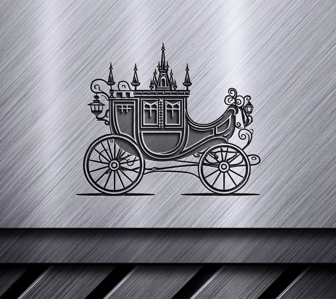  Regal Carriage SVG - Palatial Love Journey Wedding Design SVG