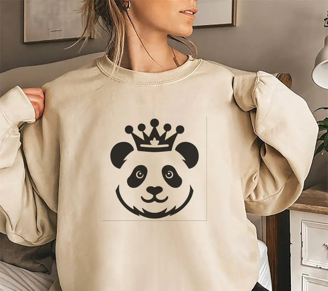 Panda Crown Silhouette SVG - Adorable Head Design SVG