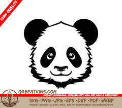  Panda Face SVG - Vector Template for Cut Files SVG