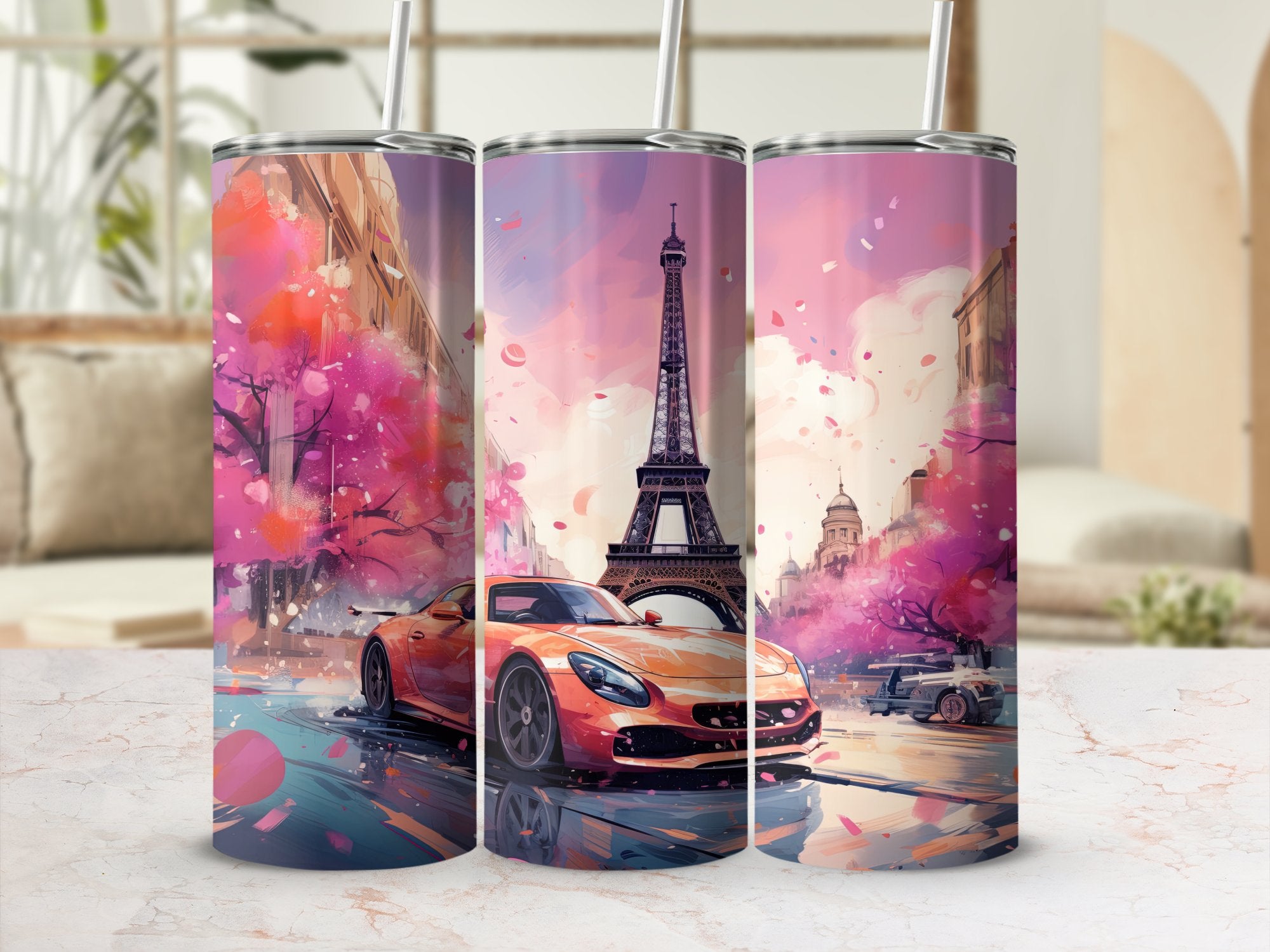 Parisian Sports Car Cherry Blossom Watercolor Tumbler Wrap | 20oz Tumbler Wrap Sublimation Design PNG | Tumbler Wrap | 20oz_Tumbler_Wrap, corvette tumbler wrap, Digital_Download, Flare_Wrap, Modern_Wrap, Muscle Cars, Pink Tumbler Wrap, Street_Style, sublimation design, Sublimation_Art, Trendy_Tumbler, tumbler design, tumbler wrap, tumbler wrap png, Tumbler_Design | Gabe Atkins Designs