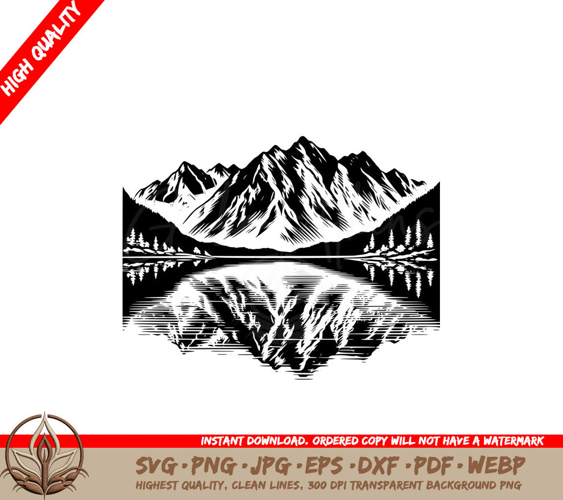 Peak Reflection Waters SVG - Digital file in multiple formats