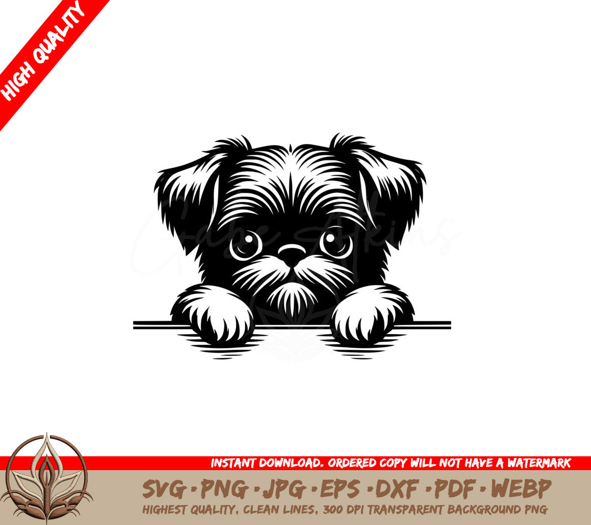 Peekaboo Brussels Griffon SVG File