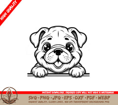 Peekaboo Bulldog Buddy SVG