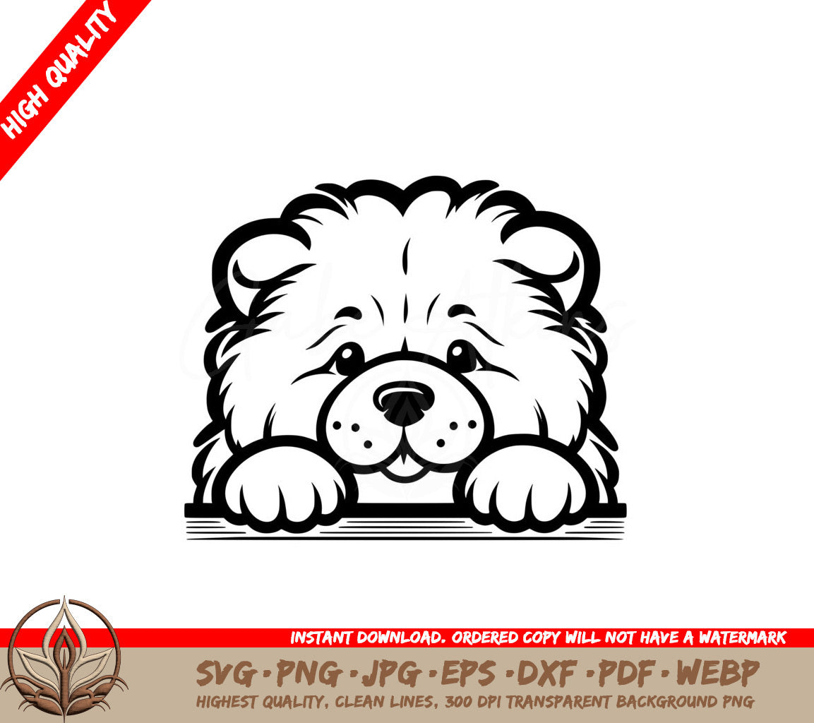 Peekaboo Chow Chow SVG