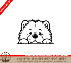 Peekaboo Chow Chow Pooch SVG - Digital Product with Multiple Format Offerings