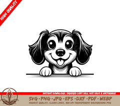 Peekaboo Dachshund SVG - Digital Product with Multiple Formats