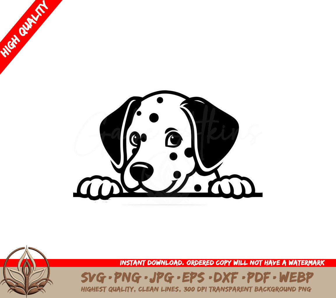 Peekaboo Dalmatian SVG - Digital Product in Multiple File Formats