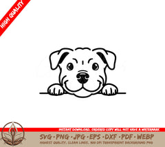 Peekaboo Dogo Argentino Pooch SVG - Digital File Offered in Various Formats