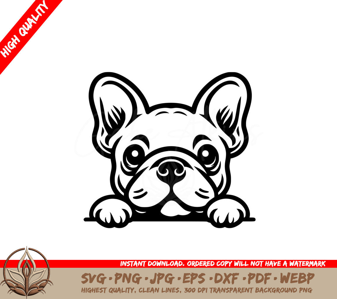 Peekaboo French Bulldog SVG