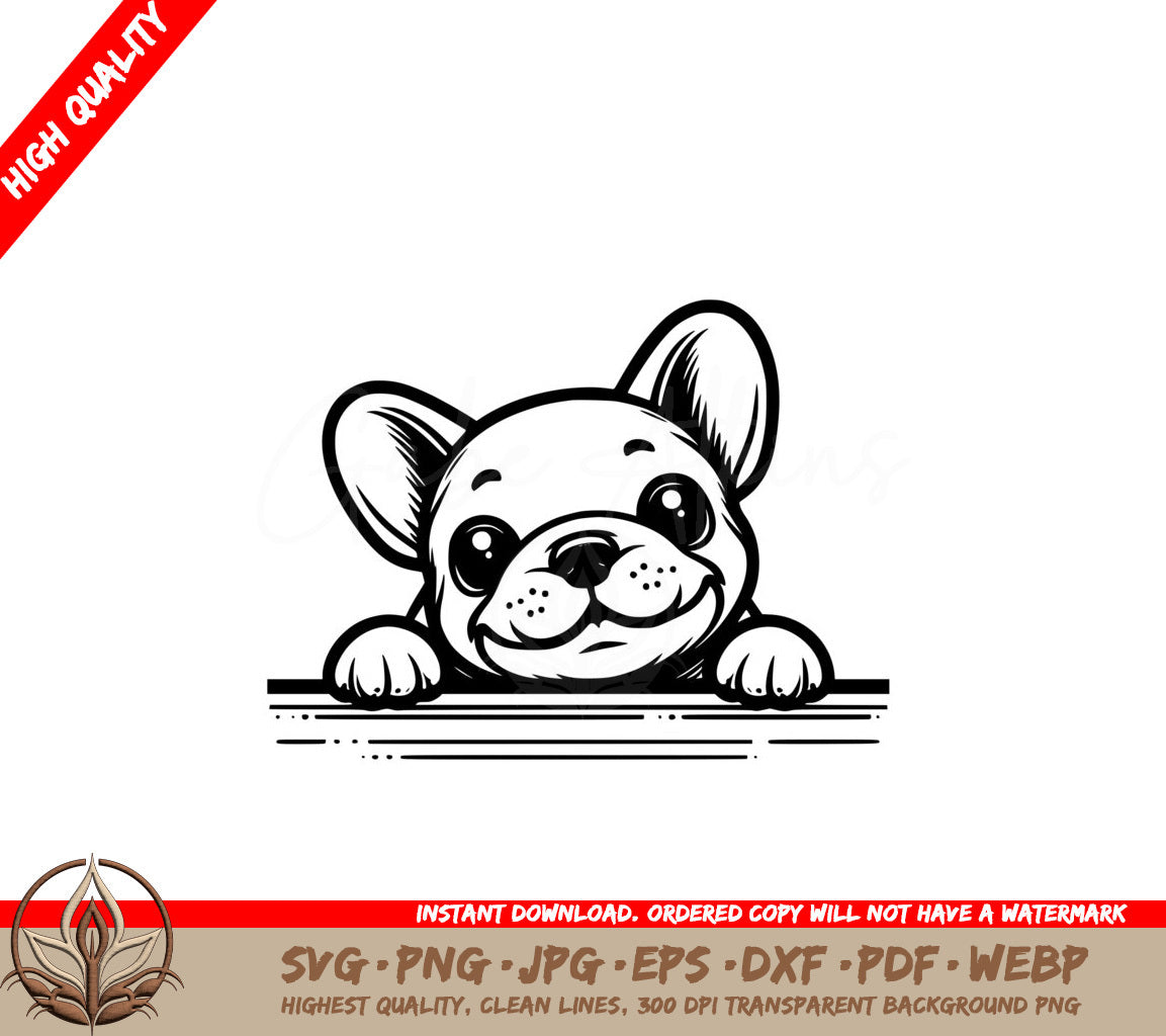 Peekaboo Frenchie Buddy SVG