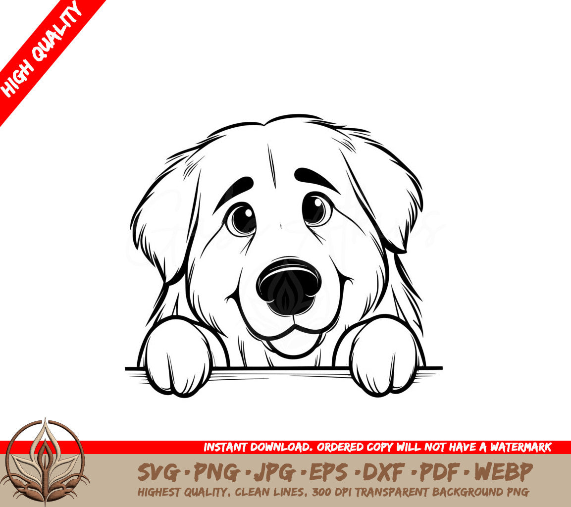 Peekaboo Great Pyrenees Puppy SVG