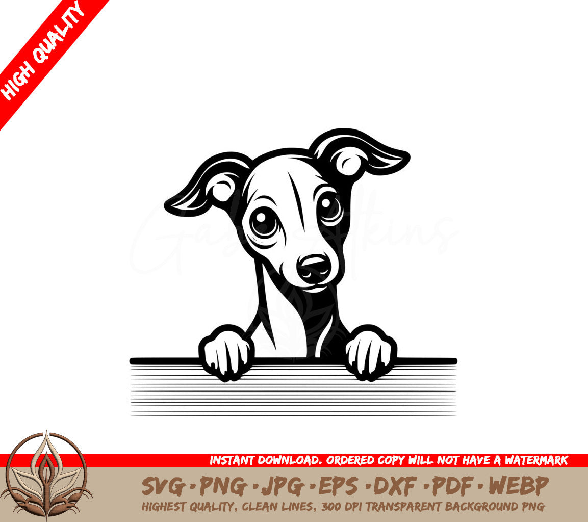 Peekaboo Italian Greyhound SVG Pack