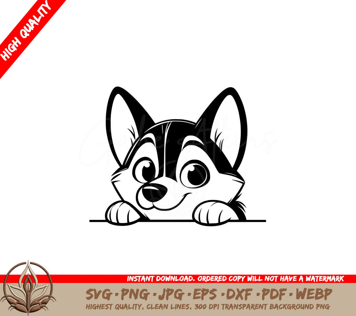 Peekaboo Lundehund SVG File - Digital Product in Multiple Formats