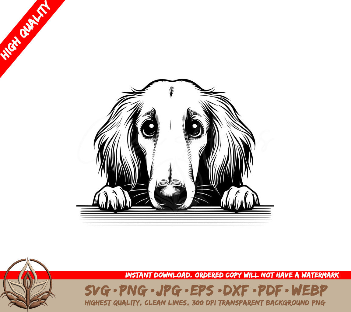 Peekaboo Saluki SVG - Digital Product in Multiple Formats