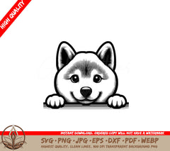 Peekaboo Shiba Inu Puppy Design SVG