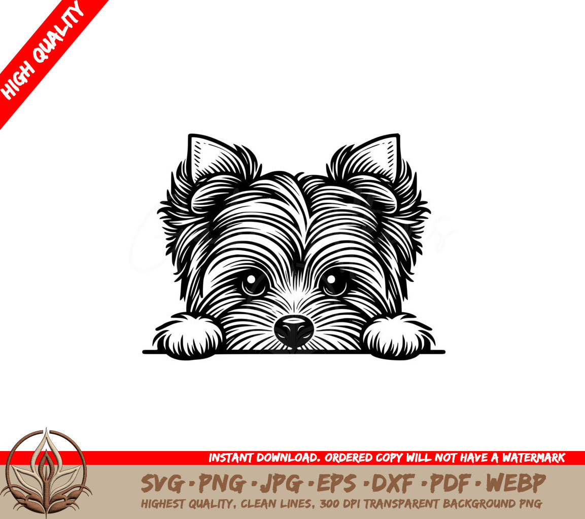 Peekaboo Yorkie SVG