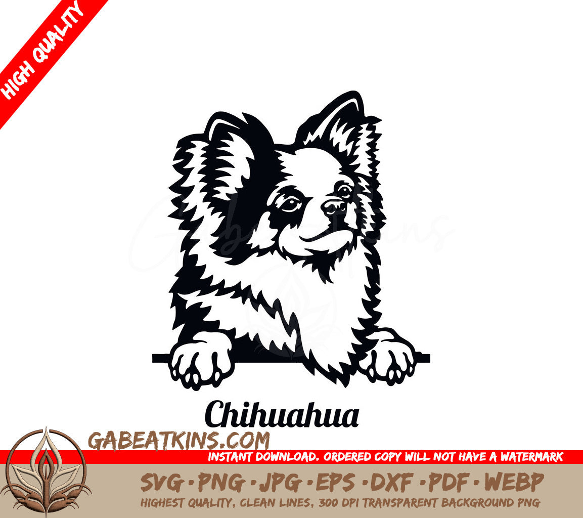 Chihuahua Peeking Dog SVG SVG