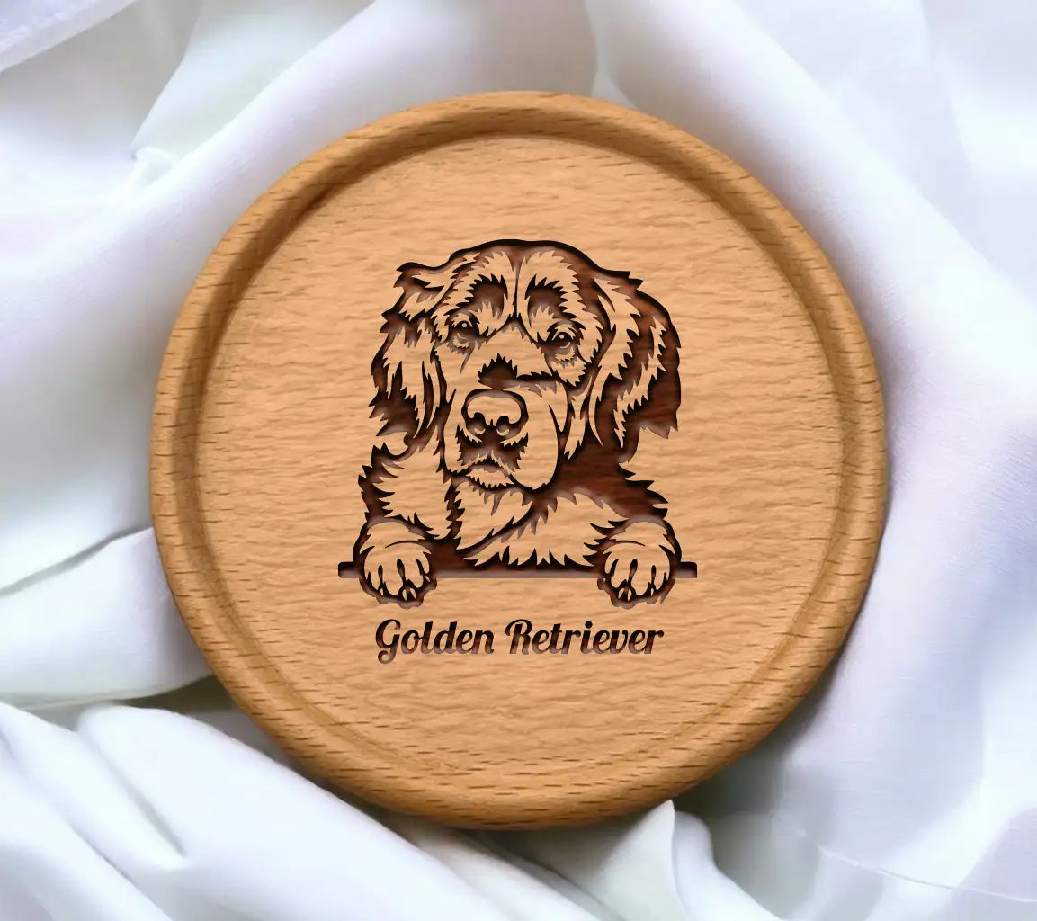 Golden Retriever Peeking SVG SVG