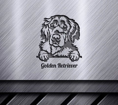 Golden Retriever Peeking SVG SVG